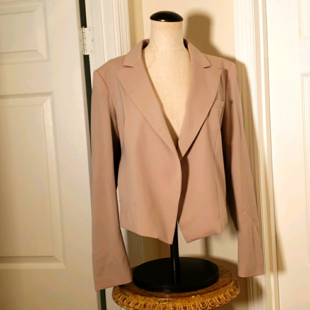 Theory tan pant suit size 10